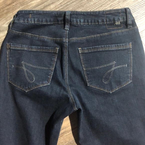 Dark Wash Jag Mid Rise Boot Cut Jeans Sz 2P - Picture 6 of 6